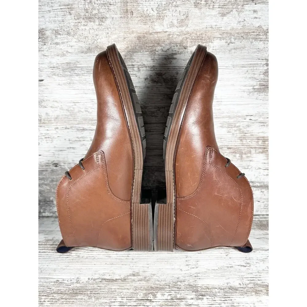 Men's Cole Haan Kennedy Grand Brown Leather Waterproof Chukka Boots Sz 10M EUC!